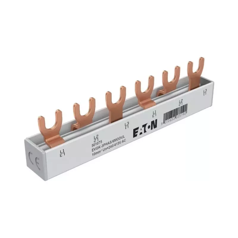 Eaton 3-fasen vorkstroomrail EVGK-3PHAS/6MODUL 63A 400V 6 modules (EP-501075)