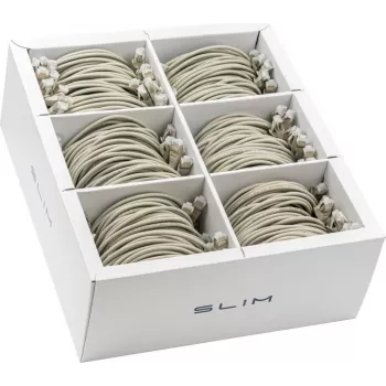 Wirewin SLIM KAT6A 10 Gigabit light patchkabel, 0,5 m, U/FTP, Ø 3,8 mm, grijs, 90-pack (SLIM-LS-K6A 0.5 90)