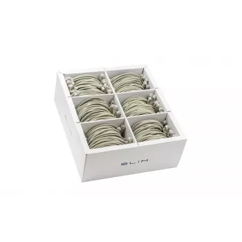 Wirewin SLIM-LS-K6A 2.0 60 Cat6A U/FTP slim ethernet-patchkabel, 2m, grijs, 60-pack
