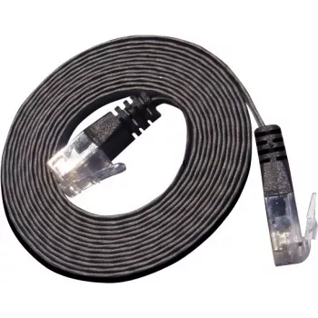 Wirewin Triotronik PKW-SLIM-KAT6 1.0 SW - Cat6 U/UTP Slim Ethernet-patchkabel, RJ-45-stekker naar stekker, 1 m, zwart
