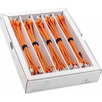 Wirewin SLIM-LS-K6A 0,15 OR 50 Cat6A Slim Ethernet-patchkabel, 0,15m, U/FTP, oranje, 50-pack