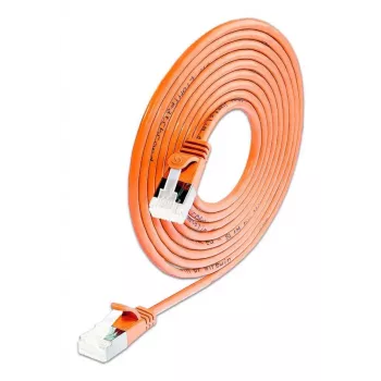 Wirewin SLIM-LS-K6A 0,15 OR 50 Cat6A Slim Ethernet-patchkabel, 0,15m, U/FTP, oranje, 50-pack