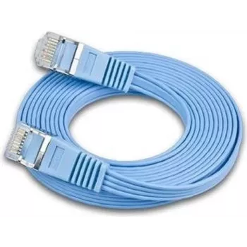 Wirewin Triotronik 0,15m Cat6 U/FTP slim ethernet patchkabel, RJ45 stekker naar stekker, blauw PKW-STP-SLIM-KAT6 0.15 BL