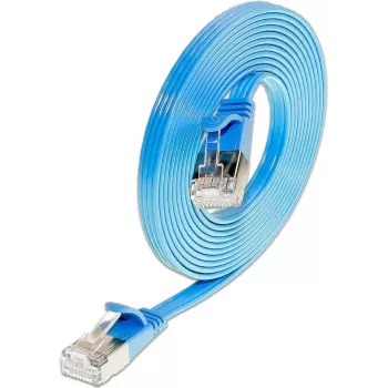Wirewin Triotronik 0,15m Cat6 U/FTP slim ethernet patchkabel, RJ45 stekker naar stekker, blauw PKW-STP-SLIM-KAT6 0.15 BL