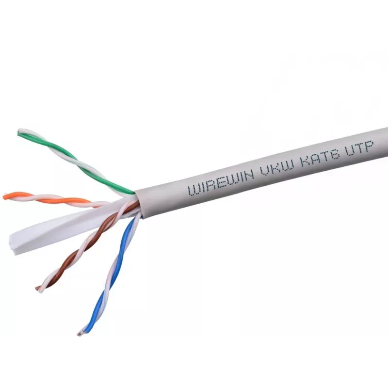 Wirewin Cat6 U/UTP massiefkoper netwerkinstallatiekabel, 305m afrolbox, 250MHz, grijs (VKBOX KAT6 UTP 305.0)