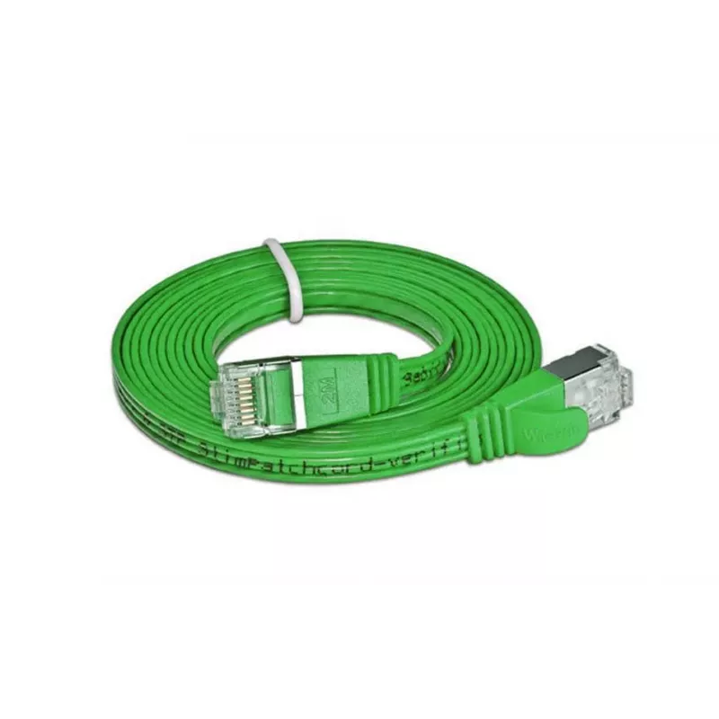 Wirewin SLIM S6 10 GN - Cat.6 SLIM patchkabel, STP(PIMF), 10 m, groen PKW-STP-SLIM-KAT6 10.0 GN