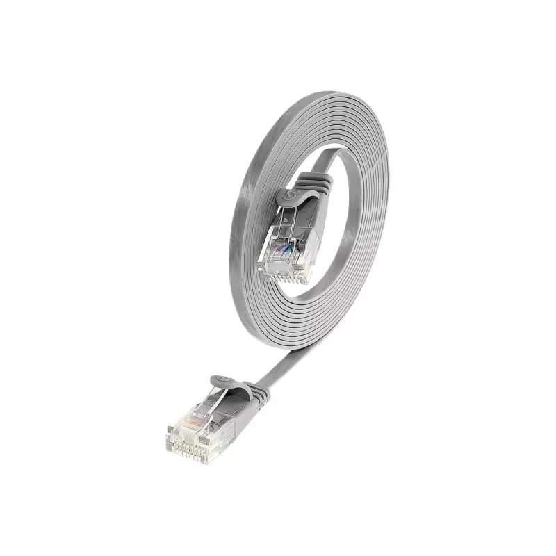 Wirewin Cat.6 U/UTP Slim Ethernet patchkabel, 0,75 m, grijs PKW-SLIM-KAT6 0.75