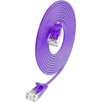 Wirewin SLIM KAT6A 10 Gigabit Lightpatchkabel rond, U/UTP, Ø 3,6 mm, violet (SLIM-L-UU-K6A 0.25 VT)