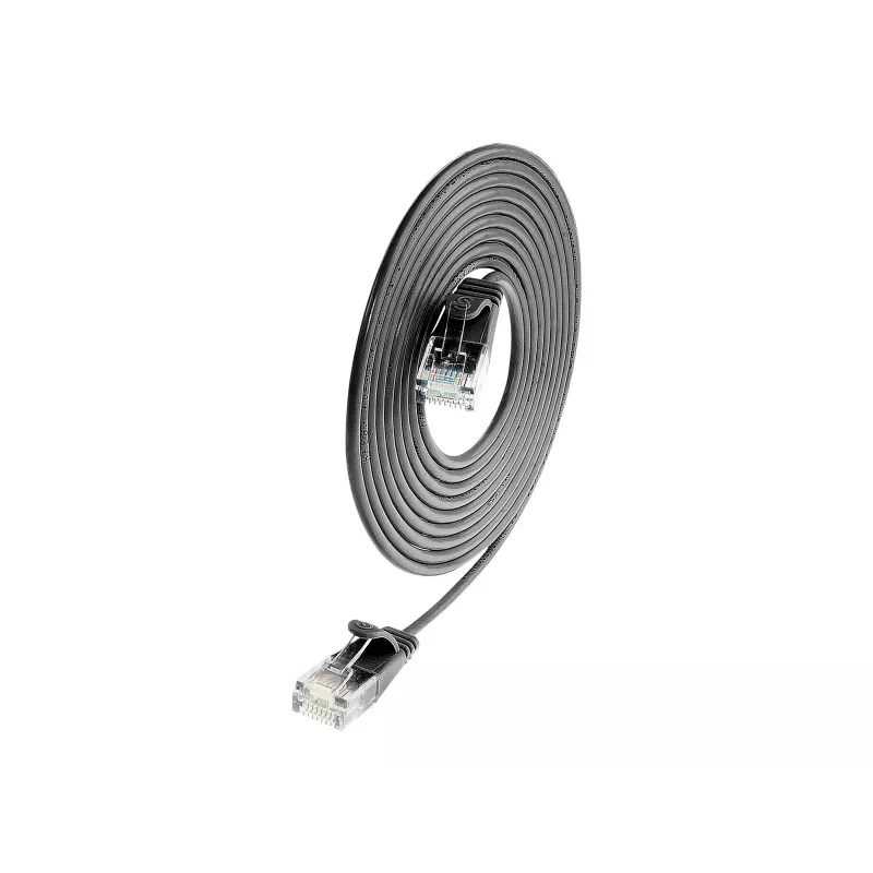 Wirewin SLIM UL6 2 SW - Cat.6 SLIM-Light kabel, U/UTP, 2,0 m, zwart (PKW-LIGHT-K6 2.0 SW)