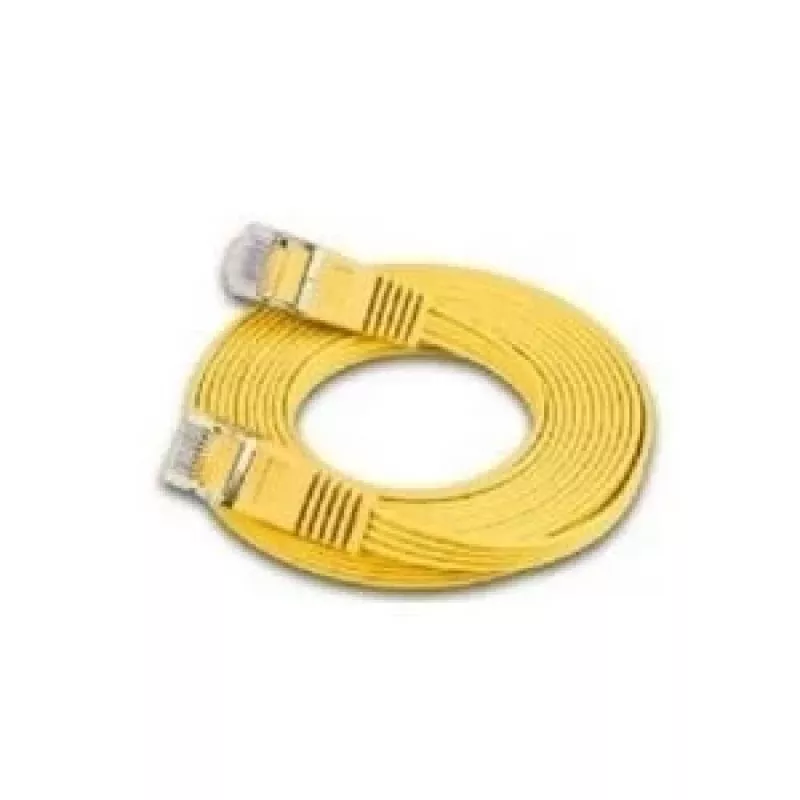 Wirewin Triotronik Cat6 U/FTP Slim patchkabel, RJ45 stekker naar stekker, 0,5m, geel PKW-STP-SLIM-KAT6 0.5 GE