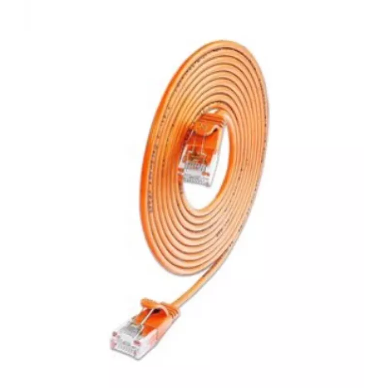 Wirewin SLIM KAT6A 10 Gigabit Light patchkabel rond, U/UTP, Ø 3,6 mm, oranje (SLIM-L-UU-K6A 1.5 OR)