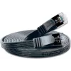 Wirewin SLIM KAT6 Slim patchkabel, U/FTP, plat, zwart, 0,75 m PKW-STP-SLIM-KAT6 0.75 SW