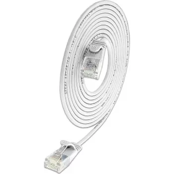 Wirewin SLIM KAT6A 10 Gigabit Light patchkabel rond, U/UTP, Ø 3,6 mm, wit (SLIM-L-UU-K6A 1.0 WT)