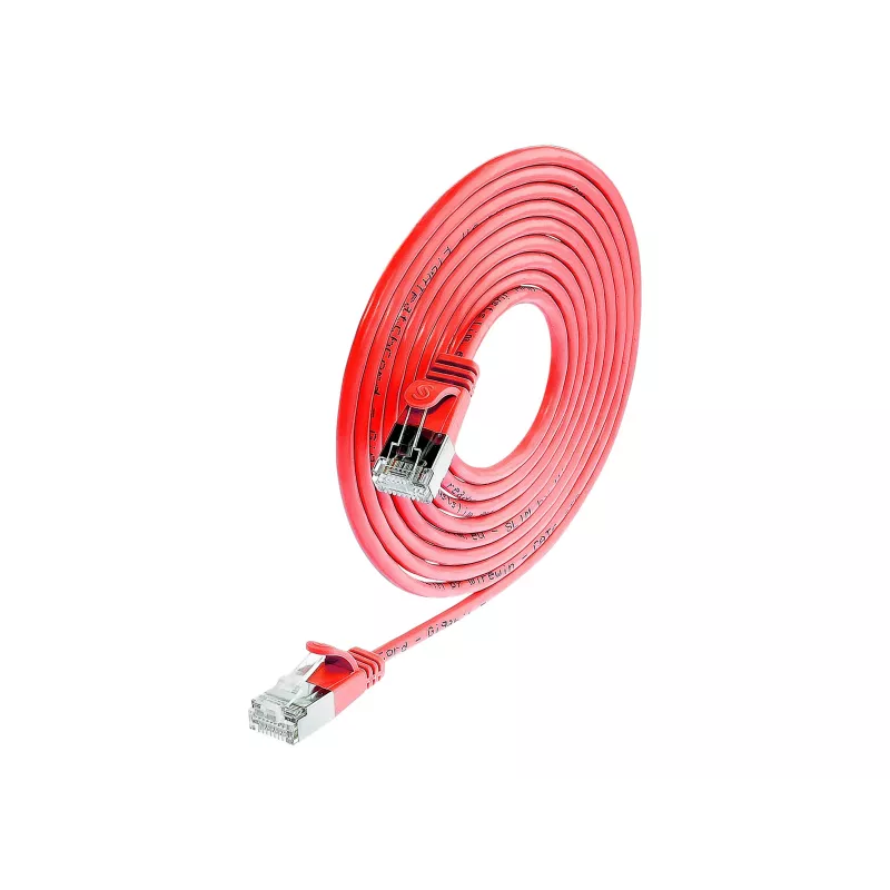 Wirewin Triotronik PKW-LIGHT-STP-K6 0,15 RT - Cat6 F/FTP patchkabel, RJ45, rood, 0,15m