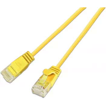 Wirewin SLIM Cat6A 10 Gigabit Slim patchkabel, U/UTP, 3,6mm, geel, 5m SLIM-L-UU-K6A 5.0 YE
