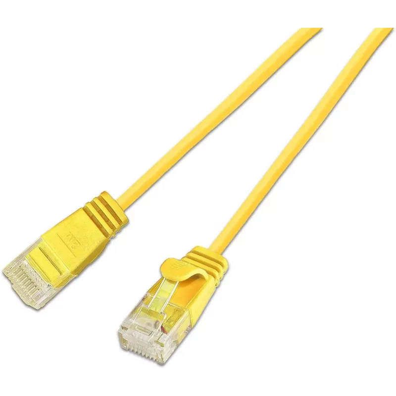 Wirewin SLIM Cat6A 10 Gigabit Slim patchkabel, U/UTP, 3,6mm, geel, 5m SLIM-L-UU-K6A 5.0 YE