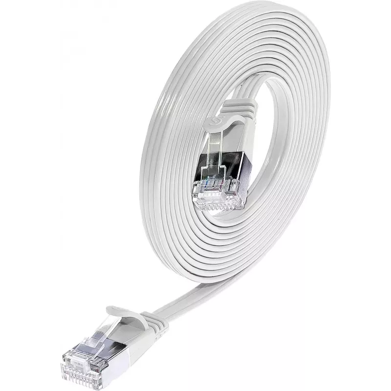 Wirewin Triotronik PKW-STP-SLIM-KAT6 5.0 WS - Cat6 U/FTP Slim Ethernet patchkabel, RJ-45 stekker naar stekker, 5m, wit