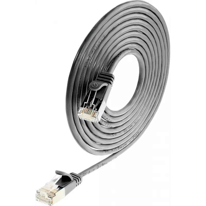 Wirewin Triotronik PKW-LIGHT-STP-K6 1.0 SW Cat6 STP patchkabel, RJ-45 stekker naar stekker, 1m, zwart