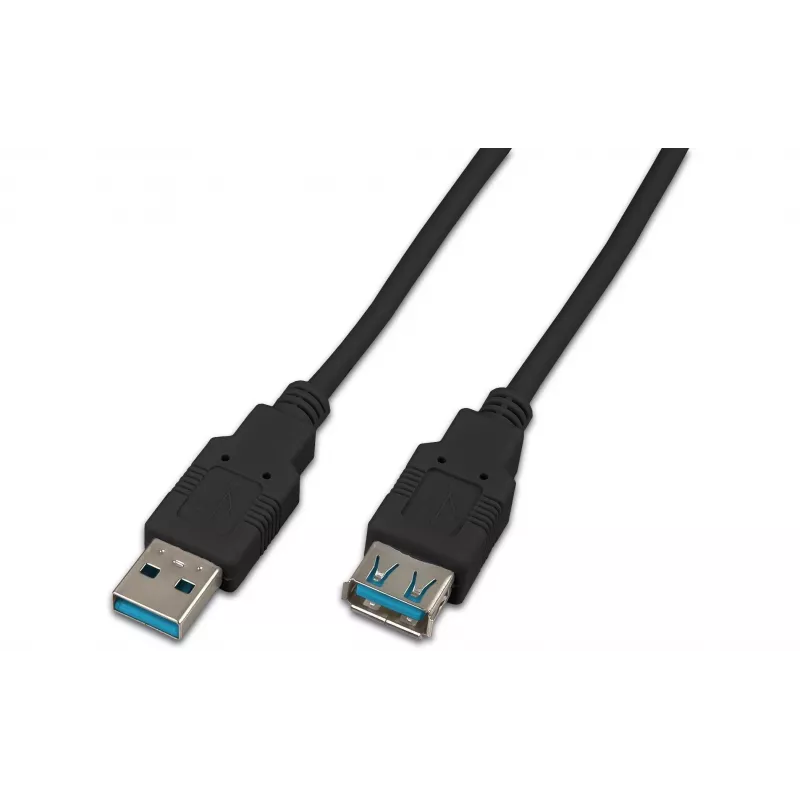 Wirewin USB 3.0 A-A MF 0.5 SW - 0,5 m USB 3.2 Gen 1 verlengkabel, zwart
