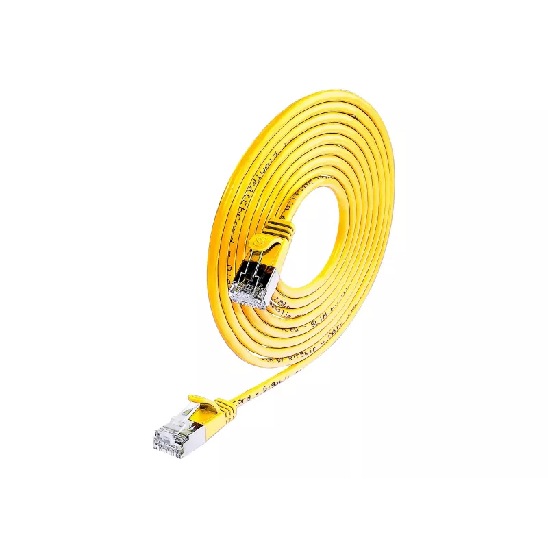 Wirewin SLIM SL6 15 GE Cat.6 U/FTP Slim-Light patchkabel, 15 m, geel PKW-LIGHT-STP-K6 15.0 GE