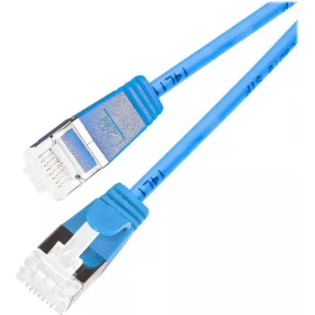 Wirewin Light patchkabel rond U/FTP Cat 6a blauw 1,0m slank flexibel PoE PKW-LIGHT-STP-K6A 1.0 BL