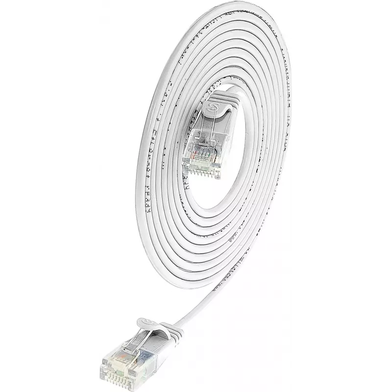 Wirewin SLIM UL6 7.5 WS - Cat.6 SLIM-Light kabel, U/UTP, 7,5 m, wit (PKW-LIGHT-K6 7.5 WS)