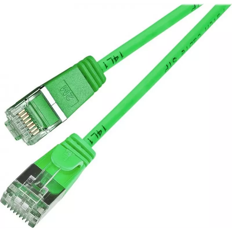 Wirewin SLIM SL6 7,5 m Cat.6 U/FTP Slim ethernet-patchkabel, groen PKW-LIGHT-STP-K6 7.5 GN
