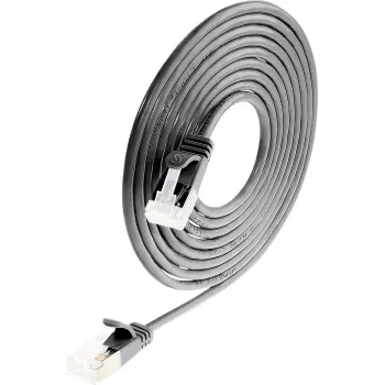 Wirewin Light patchkabel rond U/FTP Cat 6a zwart 0,1m slanke flexibele dunne kabel voor speciale toepassingen PoE (PKW-LIGHT-STP-K6A 0.1 SW)