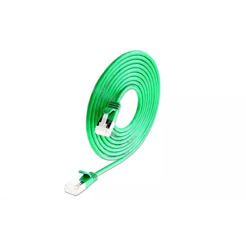 Wirewin Light patchkabel rond U/FTP Cat 6a groen 0,5m slank flexibel PoE PKW-LIGHT-STP-K6A 0.5 GN