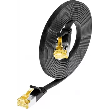 Wirewin Cat6a U/FTP slim ethernet patchkabel, 0,1 m, zwart PKW-STP-SLIM-K6A 0.1 SW