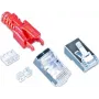 Wirewin MOD SL KAT6A STP 10 RT RJ-45 stekker, Cat.6A, STP, gereedschapsloos, rood, 10-pack