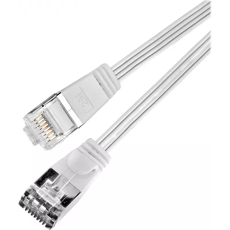 Wirewin Triotronik PKW-STP-SLIM-KAT6 0,1 WS - Cat6 U/FTP Slim Ethernet-patchkabel, 0,1 m, wit