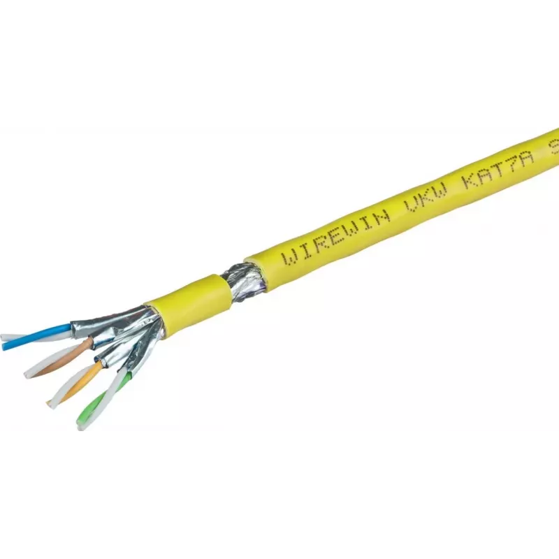Wirewin Cat.7 installatiekabel S/FTP 1200MHz LSOH3 duplex PoE geoptimaliseerd 500 m VKW SFTP K7A L3 500DXQ