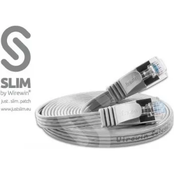 Wirewin Triotronik 0,15m Cat6 U/FTP Slim Ethernet-patchkabel, RJ45 stekker naar stekker, grijs PKW-STP-SLIM-KAT6 0.15