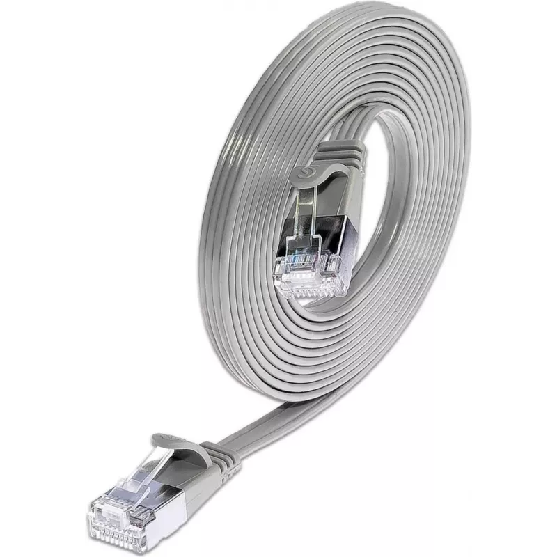 Wirewin Triotronik 0,15m Cat6 U/FTP Slim Ethernet-patchkabel, RJ45 stekker naar stekker, grijs PKW-STP-SLIM-KAT6 0.15