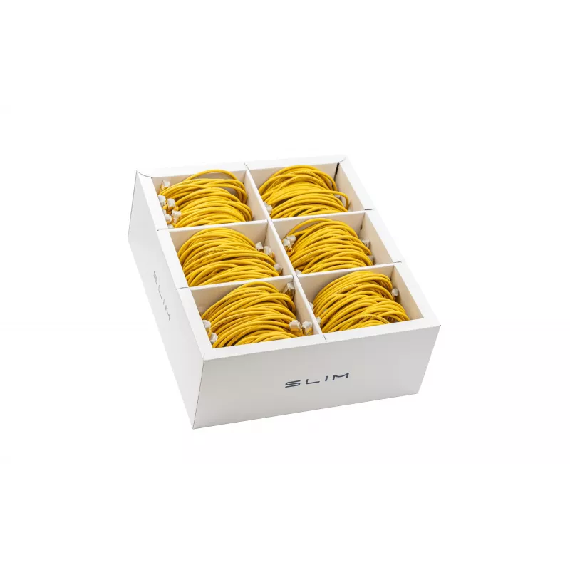 Wirewin SLIM-LS-K6A 3.0 YE 36 Cat6a U/FTP Slim Ethernet-patchkabel, 3m, geel, 36-pack