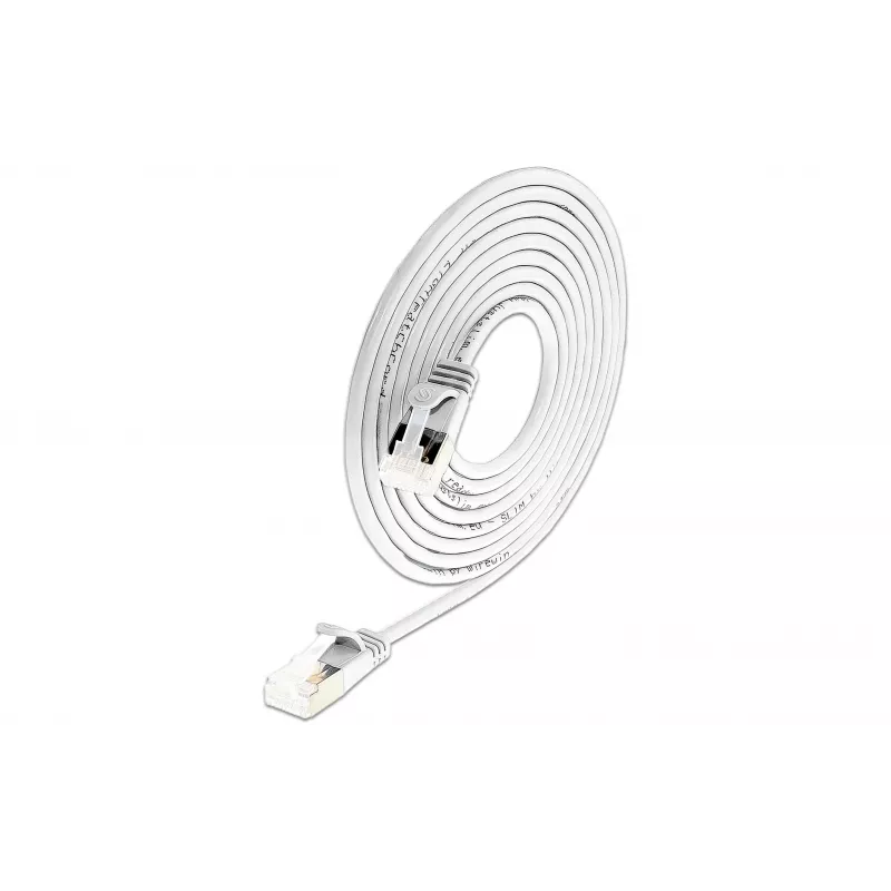 Wirewin SLIM-LS-K6A 2.0 WT 60 Cat.6A U/FTP Slim Ethernet-patchkabel, 2 m, wit, 60-pack