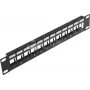 Wirewin 12-poorts Keystone-module blindplaat, 10 inch, zwart, afgeschermd Keystone-systeem (TKS PANEL 12 BLACK)