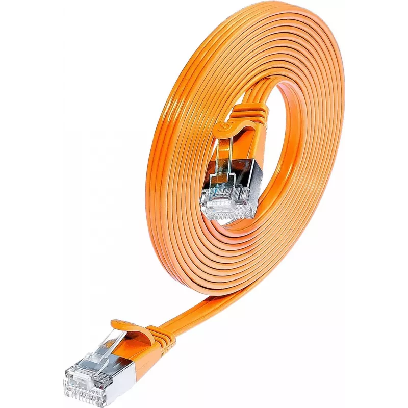 Wirewin SLIM S6 7.5 OR - Cat.6 SLIM patchkabel, STP(PIMF), 7,5 m, oranje (PKW-STP-SLIM-KAT6 7.5 OR)