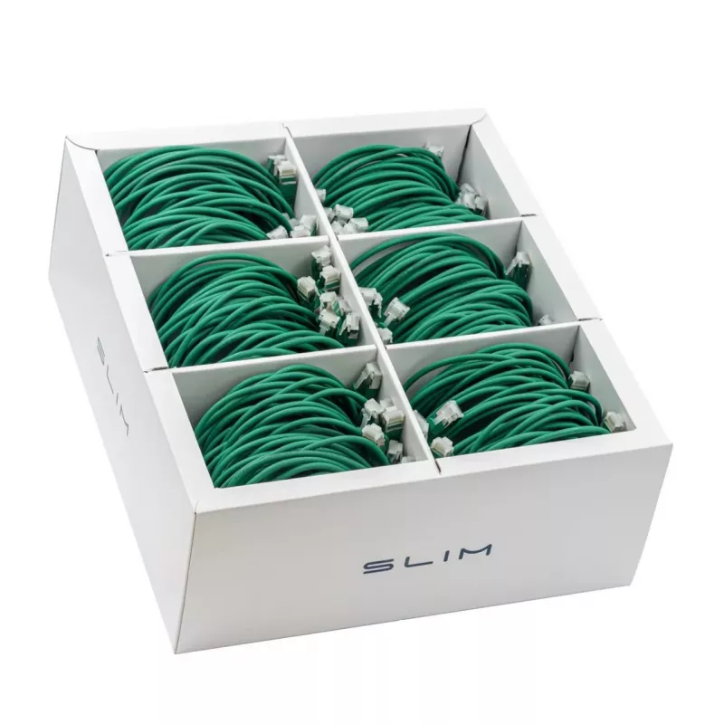 Wirewin Cat6A U/FTP Slim Ethernet-patchkabel, 1m, groen, 90-pack SLIM-LS-K6A 1.0 GN 90