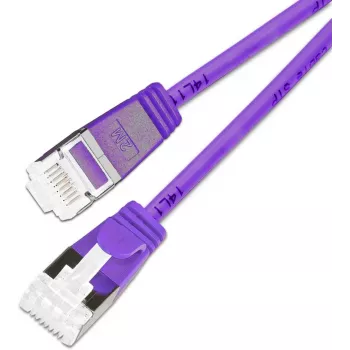 Wirewin Cat.6A 10 Gigabit Slim patchkabel U/FTP, 0,25 m, violet PKW-LIGHT-STP-K6A 0.25 VT
