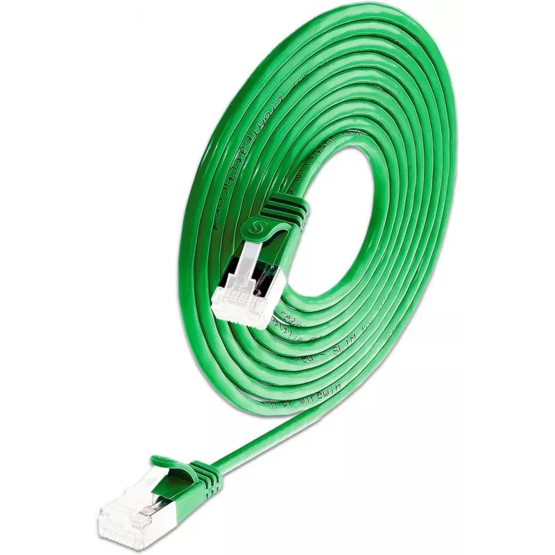 Wirewin SLIM-LS-K6A 0.15 GN 50 - Cat6a U/FTP Slim Ethernet-patchkabel, 0,15m, groen, 50-pack