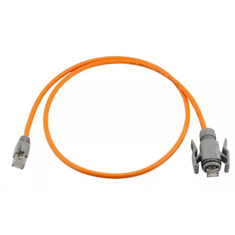 Wirewin industriële Cat.6A S/FTP PUR patchkabel, 5m, oranje, IP67 RJ45 PKW-I1-SF-K6A-PUR 5.0 OR