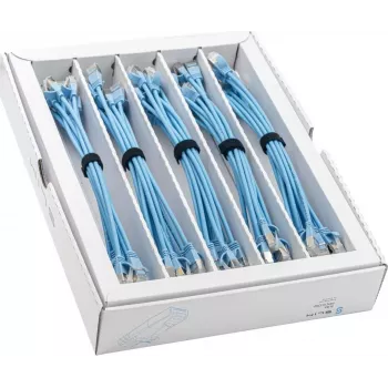 Wirewin SLIM-LS-K6A 0.15 BL 50 Cat6A Slim Ethernet-patchkabel, 0,15m, U/FTP, blauw, 50-pack