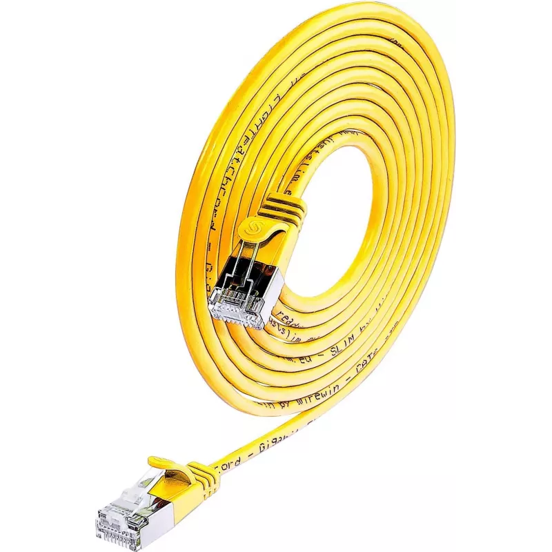 Wirewin Triotronik F/UTP Cat6 patchkabel, 2m, RJ-45 stekker/stekker, geel PKW-LIGHT-STP-K6 2.0 GE