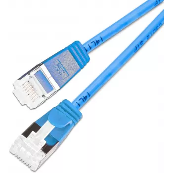 Wirewin SLIM KAT6A 10 Gigabit Light patchkabel, U/FTP, 3,8mm, blauw, 0,15m (PKW-LIGHT-STP-K6A 0.15 BL)