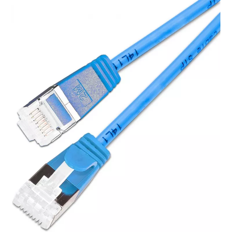 Wirewin SLIM KAT6A 10 Gigabit Light patchkabel, U/FTP, 3,8mm, blauw, 0,15m (PKW-LIGHT-STP-K6A 0.15 BL)