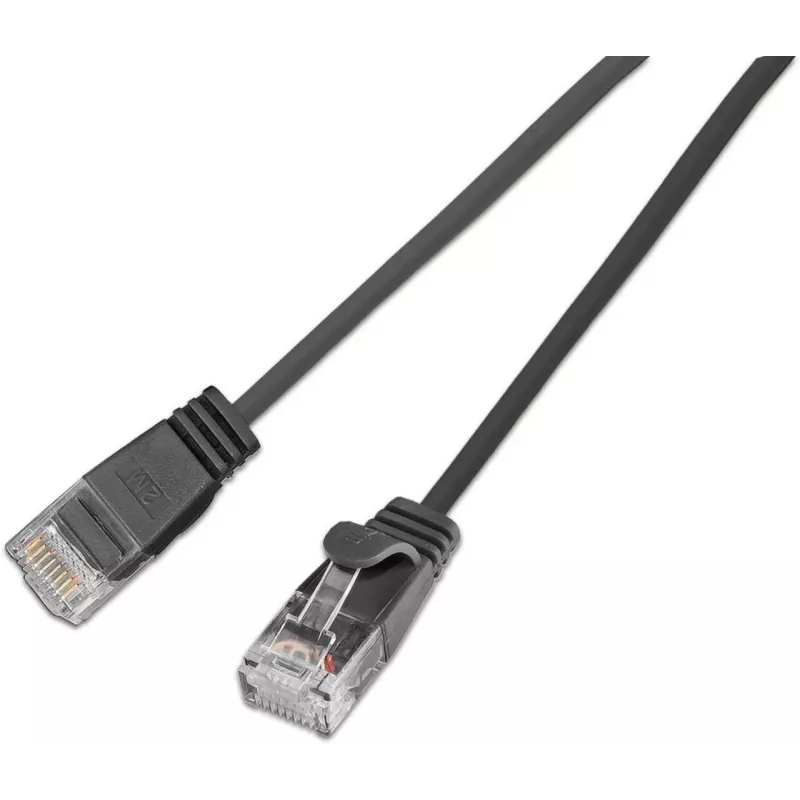 Wirewin Cat6a U/UTP Slim Ethernet-patchkabel 0,25 m zwart SLIM-L-UU-K6A 0.25 BK