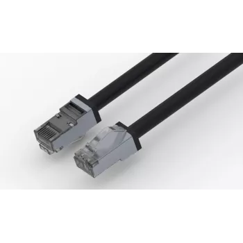 Wirewin Outdoor CAT6A S/FTP-patchkabel, 5 m, zwart, PUR-mantel, anti-UV PKW-OUT-SF-K6A-PUR 5.0