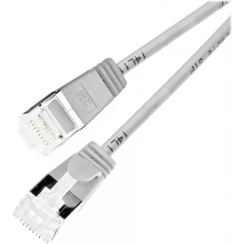 Wirewin Light-patchkabel rond U/FTP Cat 6a grijs 3,0 m slank flexibel dun PoE PKW-LIGHT-STP-K6A 3.0